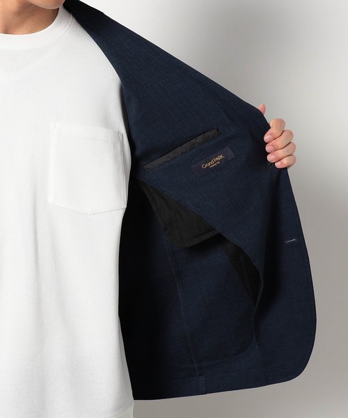 Grand PARK（グランドパーク）の「リネンライクポリエステルジャケット（テーラードジャケット・メンズ・チャコールグレー/ネイビー・LARGE/X-LARGE/MEDIUM/SMALL）」の13枚目の写真