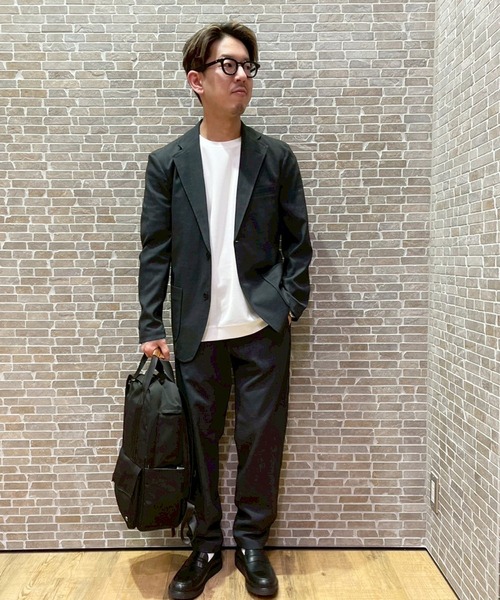 Grand PARK（グランドパーク）の「リネンライクポリエステルジャケット（テーラードジャケット・メンズ・チャコールグレー/ネイビー・LARGE/X-LARGE/MEDIUM/SMALL）」の20枚目の写真