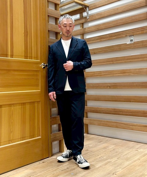 Grand PARK（グランドパーク）の「リネンライクポリエステルジャケット（テーラードジャケット・メンズ・チャコールグレー/ネイビー・LARGE/X-LARGE/MEDIUM/SMALL）」の21枚目の写真