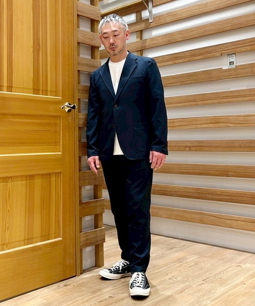 Grand PARK（グランドパーク）の「リネンライクポリエステルジャケット（テーラードジャケット・メンズ・チャコールグレー/ネイビー・LARGE/X-LARGE/MEDIUM/SMALL）」の22枚目の写真