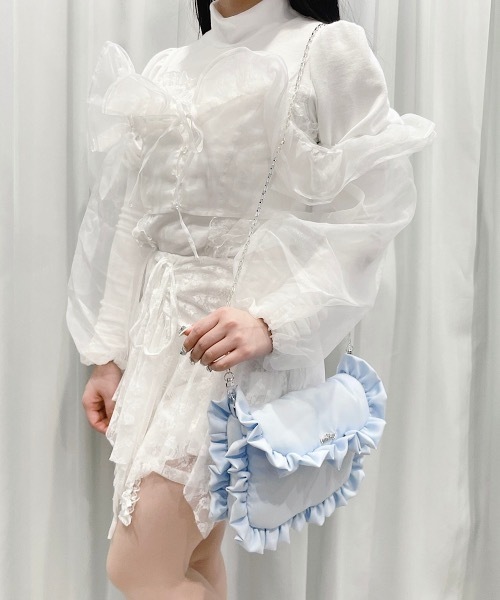 lilLilly（リルリリー）の「フリルバッグ（ショルダーバッグ・レディース・ブルー/ブラック/ホワイト/ピンク・FREE）」の22枚目の写真