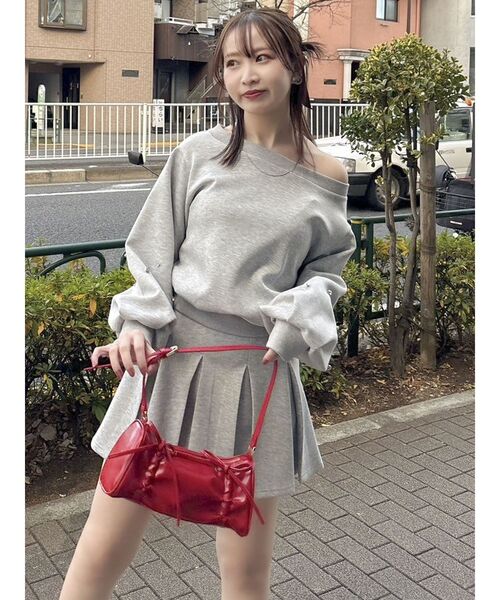 dazzlin（ダズリン）の「ボックスプリーツカットミニスカート（スカート・レディース・オフホワイト/グレー/ブラック・SMALL/MEDIUM）」の11枚目の写真