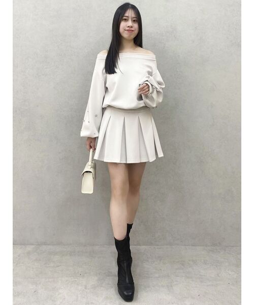 セール】ボックスプリーツカットミニスカート（スカート