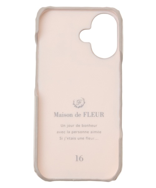 Maison de FLEUR canone iPhone ケース リボンプリントアイフォン16ケース/Maison de FLEUR（メゾン ド