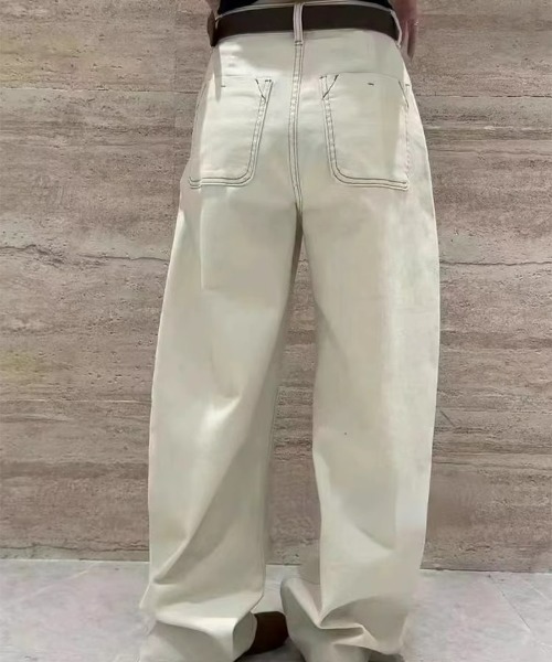 ampm(エーエムピーエム)の「※【ampm】カーブデニムパンツ(デニムパンツ・レディース・ブルー/ホワイト・FREE)」の12枚目の写真