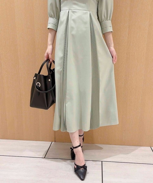 NOELA（ノエラ）の「襟レースプリーツワンピ（ワンピース・レディース・ベージュ/ライトグレー/ライトグリーン・S/M）」の13枚目の写真