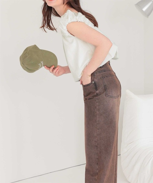titivate(ティティベイト)の「クロップドバルーンシルエットトップス(シャツ/ブラウス・レディース・ブルー/オフホワイト/ブラック/ネイビー・M/L)」の6枚目の写真