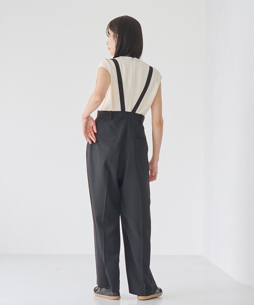 RONEL（ロネル）の「ハイウエストサスペンダー（サロペット/オーバーオール・レディース・ブラック/オリーブ/クリーム・S/M/L）」の21枚目の写真
