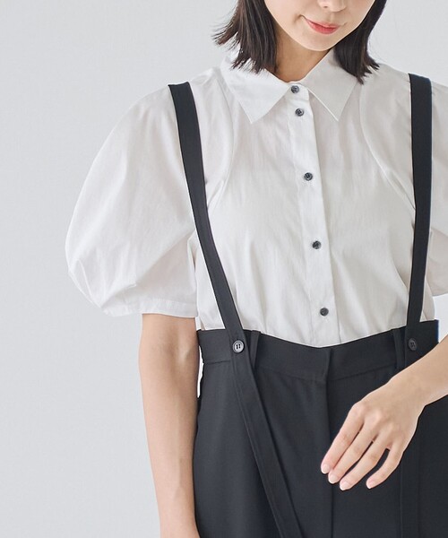 RONEL（ロネル）の「ハイウエストサスペンダー（サロペット/オーバーオール・レディース・ブラック/オリーブ/クリーム・S/M/L）」の22枚目の写真