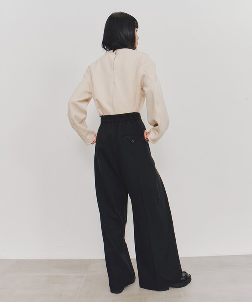 ランダムタックワイドパンツ｜ウォッシャブル/防シワ/冬服（その他