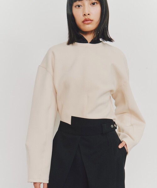 UNITED TOKYO（ユナイテッドトウキョウ）の「ランダムタックワイドパンツ｜ウォッシャブル/防シワ/冬服（その他パンツ・レディース・ブラック/グレー・1/2）」の12枚目の写真