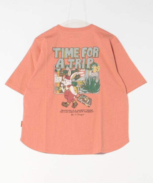 KRIFF MAYER Lady's Collection（クリフメイヤーレディースコレクション）の「【綿100%】クリフラビットプリントT（Tシャツ/カットソー・レディース・ブルー/グレー/オフホワイト/コーラル/イエロー/チャコール/カラフル・LARGE/MEDIUM）」の9枚目の写真