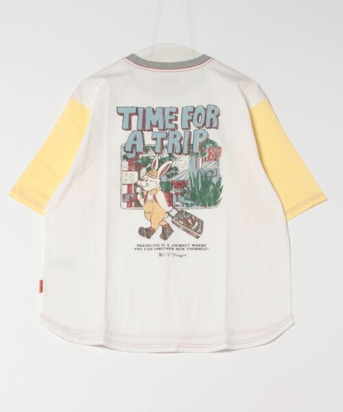 KRIFF MAYER Lady's Collection（クリフメイヤーレディースコレクション）の「【綿100%】クリフラビットプリントT（Tシャツ/カットソー・レディース・ブルー/グレー/オフホワイト/コーラル/イエロー/チャコール/カラフル・LARGE/MEDIUM）」の11枚目の写真