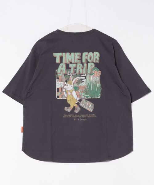 KRIFF MAYER Lady's Collection（クリフメイヤーレディースコレクション）の「【綿100%】クリフラビットプリントT（Tシャツ/カットソー・レディース・ブルー/グレー/オフホワイト/コーラル/イエロー/チャコール/カラフル・LARGE/MEDIUM）」の12枚目の写真