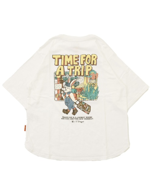 KRIFF MAYER Lady's Collection（クリフメイヤーレディースコレクション）の「【綿100%】クリフラビットプリントT（Tシャツ/カットソー・レディース・ブルー/グレー/オフホワイト/コーラル/イエロー/チャコール/カラフル・LARGE/MEDIUM）」の16枚目の写真