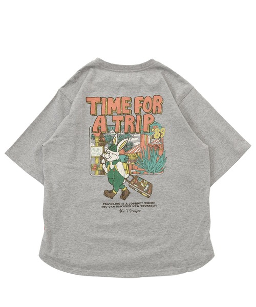 KRIFF MAYER Lady's Collection（クリフメイヤーレディースコレクション）の「【綿100%】クリフラビットプリントT（Tシャツ/カットソー・レディース・ブルー/グレー/オフホワイト/コーラル/イエロー/チャコール/カラフル・LARGE/MEDIUM）」の18枚目の写真