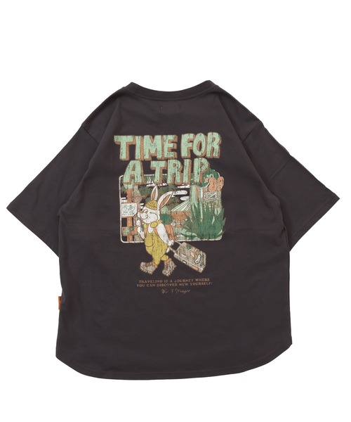 KRIFF MAYER Lady's Collection（クリフメイヤーレディースコレクション）の「【綿100%】クリフラビットプリントT（Tシャツ/カットソー・レディース・ブルー/グレー/オフホワイト/コーラル/イエロー/チャコール/カラフル・LARGE/MEDIUM）」の20枚目の写真