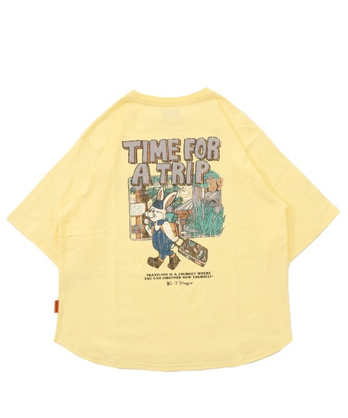 KRIFF MAYER Lady's Collection（クリフメイヤーレディースコレクション）の「【綿100%】クリフラビットプリントT（Tシャツ/カットソー・レディース・ブルー/グレー/オフホワイト/コーラル/イエロー/チャコール/カラフル・LARGE/MEDIUM）」の22枚目の写真