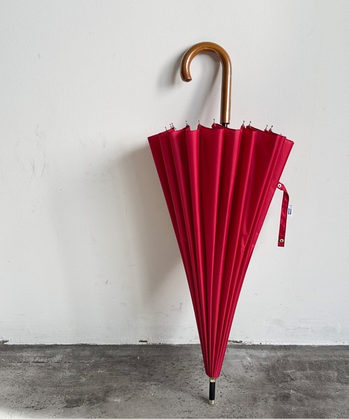 COMMON WARE（コモンウェアー）の「NT:24本骨無地  雨傘 58cm（長傘・レディース・ネイビー/ローズ/グレイッシュベージュ/カーキ・FREE）」の4枚目の写真