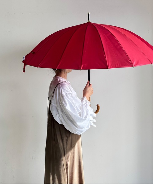 COMMON WARE（コモンウェアー）の「NT:24本骨無地  雨傘 58cm（長傘・レディース・ネイビー/ローズ/グレイッシュベージュ/カーキ・FREE）」の10枚目の写真