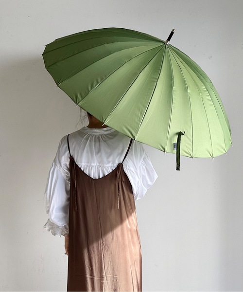 COMMON WARE（コモンウェアー）の「NT:24本骨無地  雨傘 58cm（長傘・レディース・ネイビー/ローズ/グレイッシュベージュ/カーキ・FREE）」の18枚目の写真