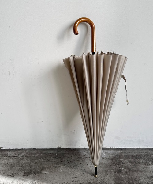 COMMON WARE（コモンウェアー）の「NT:24本骨無地  雨傘 58cm（長傘・レディース・ネイビー/ローズ/グレイッシュベージュ/カーキ・FREE）」の11枚目の写真