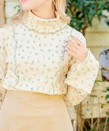 kutir | 【クティールとレトロ】花柄フレアスリーブメロータートル(Tシャツ/カットソー)