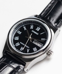 《CASIO(カシオ)》クラシック デイデイト ラウンド SV レザーベルト