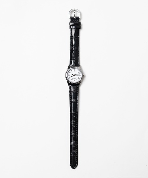 CASIO(カシオ)の「《CASIO(カシオ)》クラシック デイデイト ラウンド SV レザーベルト(アナログ腕時計・レディース・ホワイト/ブラック/ホワイト系その他・FREE)」の6枚目の写真