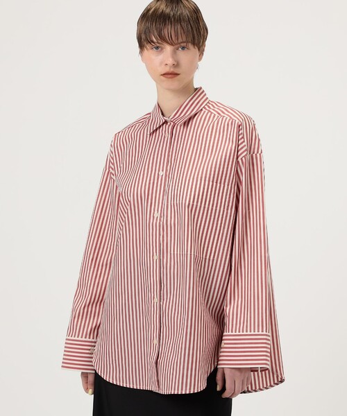 新品タグ付き　バイマレーネビルガー ロングシャツ　ストライプ セール】BY MALENE BIRGER DERRIS ストライプシャツ（シャツ