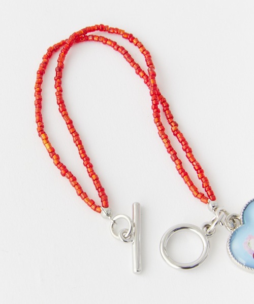 MILKFED.（ミルクフェド）の「BEADS AND HEART CHARMS BRACELET（ブレスレット・レディース・グリーン/レッド/ホワイト・ONE SIZE）」の16枚目の写真