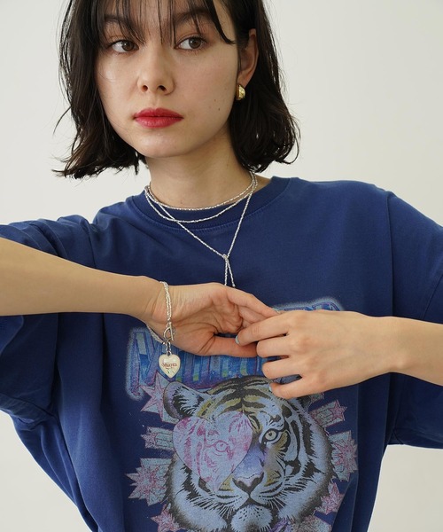 MILKFED.（ミルクフェド）の「BEADS AND HEART CHARMS BRACELET（ブレスレット・レディース・グリーン/レッド/ホワイト・ONE SIZE）」の8枚目の写真