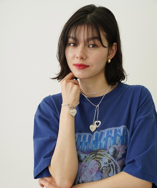 MILKFED.（ミルクフェド）の「BEADS AND HEART CHARMS BRACELET（ブレスレット・レディース・グリーン/レッド/ホワイト・ONE SIZE）」の10枚目の写真