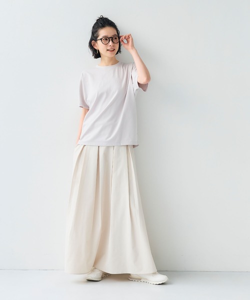 CROSS FUNCTION(クロスファンクション)の「《汗染み防止》正解ドルマンクルーネックTシャツ【CF/クロスファンクション】(Tシャツ/カットソー・レディース・オフホワイト/ライトグレー・L/M/LL)」の9枚目の写真