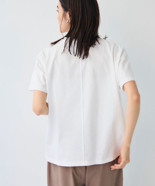 CROSS FUNCTION(クロスファンクション)の「《汗染み防止》正解ドルマンクルーネックTシャツ【CF/クロスファンクション】(Tシャツ/カットソー・レディース・オフホワイト/ライトグレー・L/M/LL)」の14枚目の写真