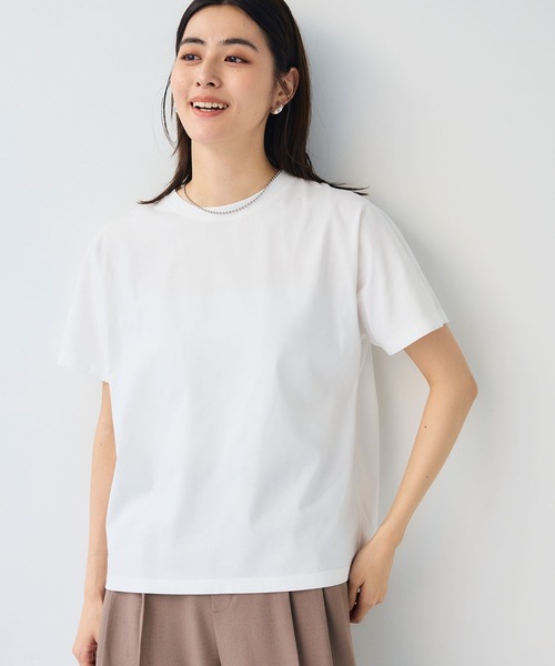 CROSS FUNCTION(クロスファンクション)の「《汗染み防止》正解ドルマンクルーネックTシャツ【CF/クロスファンクション】(Tシャツ/カットソー・レディース・オフホワイト/ライトグレー・L/M/LL)」の13枚目の写真