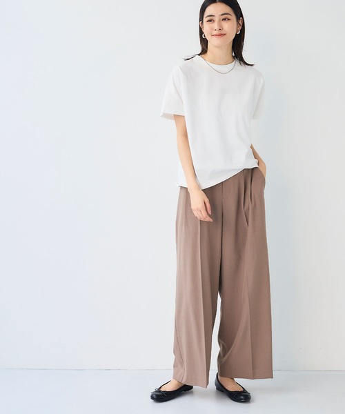 CROSS FUNCTION(クロスファンクション)の「《汗染み防止》正解ドルマンクルーネックTシャツ【CF/クロスファンクション】(Tシャツ/カットソー・レディース・オフホワイト/ライトグレー・L/M/LL)」の16枚目の写真