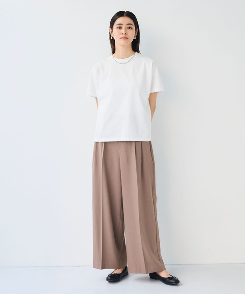 CROSS FUNCTION(クロスファンクション)の「《汗染み防止》正解ドルマンクルーネックTシャツ【CF/クロスファンクション】(Tシャツ/カットソー・レディース・オフホワイト/ライトグレー・L/M/LL)」の17枚目の写真