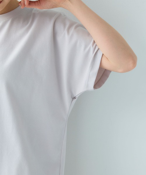 CROSS FUNCTION(クロスファンクション)の「《汗染み防止》正解ドルマンクルーネックTシャツ【CF/クロスファンクション】(Tシャツ/カットソー・レディース・オフホワイト/ライトグレー・L/M/LL)」の22枚目の写真