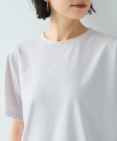 CROSS FUNCTION(クロスファンクション)の「《汗染み防止》正解ドルマンクルーネックTシャツ【CF/クロスファンクション】(Tシャツ/カットソー・レディース・オフホワイト/ライトグレー・L/M/LL)」の21枚目の写真