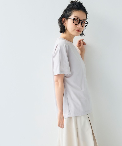 CROSS FUNCTION(クロスファンクション)の「《汗染み防止》正解ドルマンクルーネックTシャツ【CF/クロスファンクション】(Tシャツ/カットソー・レディース・オフホワイト/ライトグレー・L/M/LL)」の6枚目の写真