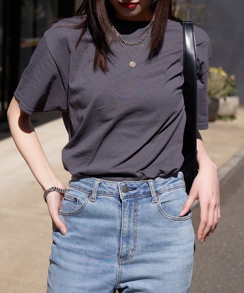 JERZEES(ジャージーズ)の「【JERZEES】着回し自在 DRI-POWER rew neck short sleeve t-shirt / ドライパワー クルーネック 半袖Tシャツ 無地T サイズ展開豊富 2026年 夏 夏服(Tシャツ/カットソー・レディース・チャコール/サンドベージュ/ネイビー/ホワイト/ブラック/グレー・M/XL/L/S)」の4枚目の写真