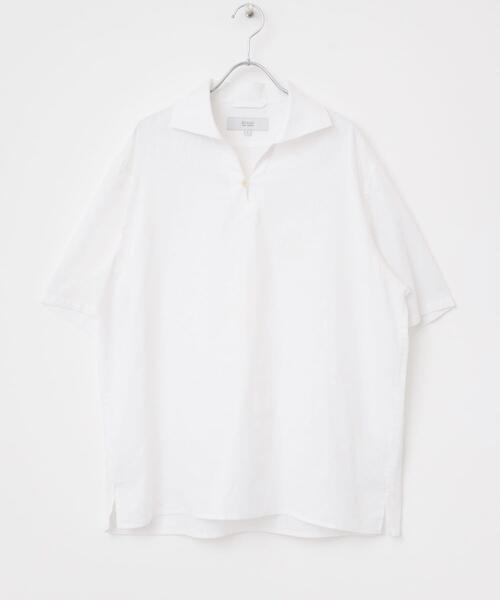 セール】『XLサイズあり』リラックスコットンリネンスキッパーシャツ