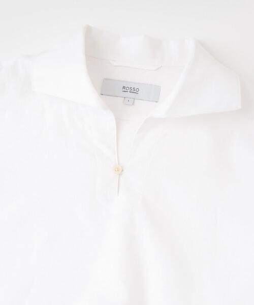 極美品*アッパーハイツ ザ オフィサーシャツ コットン リネン ミリタリーシャツ 極美品♪アッパーハイツ ザ オフィサーシャツ コットン リネン