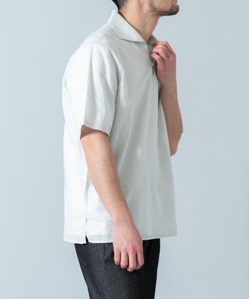 URBAN RESEARCH ROSSO MEN（アーバンリサーチロッソメン）の「『XLサイズあり』リラックスコットンリネンスキッパーシャツ（シャツ/ブラウス・メンズ・ベージュ/ネイビー/ブルー/ホワイト・X-LARGE/LARGE/MEDIUM）」の5枚目の写真