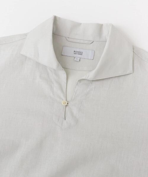 URBAN RESEARCH ROSSO MEN（アーバンリサーチロッソメン）の「『XLサイズあり』リラックスコットンリネンスキッパーシャツ（シャツ/ブラウス・メンズ・ベージュ/ネイビー/ブルー/ホワイト・X-LARGE/LARGE/MEDIUM）」の11枚目の写真