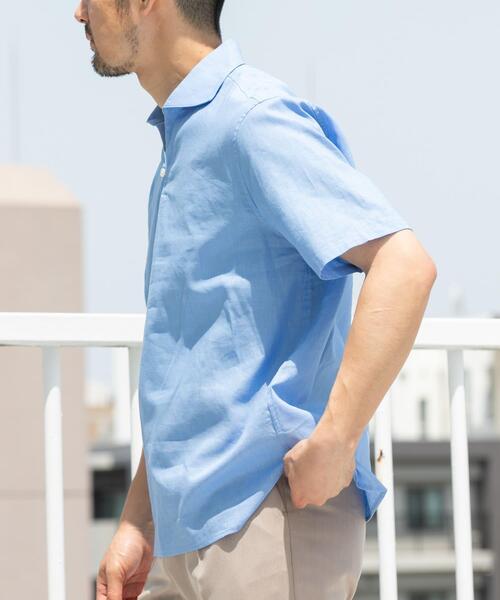 URBAN RESEARCH ROSSO MEN（アーバンリサーチロッソメン）の「『XLサイズあり』リラックスコットンリネンスキッパーシャツ（シャツ/ブラウス・メンズ・ベージュ/ネイビー/ブルー/ホワイト・X-LARGE/LARGE/MEDIUM）」の16枚目の写真
