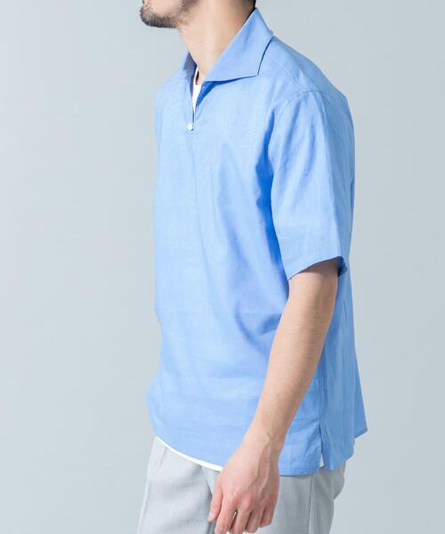 URBAN RESEARCH ROSSO MEN（アーバンリサーチロッソメン）の「『XLサイズあり』リラックスコットンリネンスキッパーシャツ（シャツ/ブラウス・メンズ・ベージュ/ネイビー/ブルー/ホワイト・X-LARGE/LARGE/MEDIUM）」の22枚目の写真