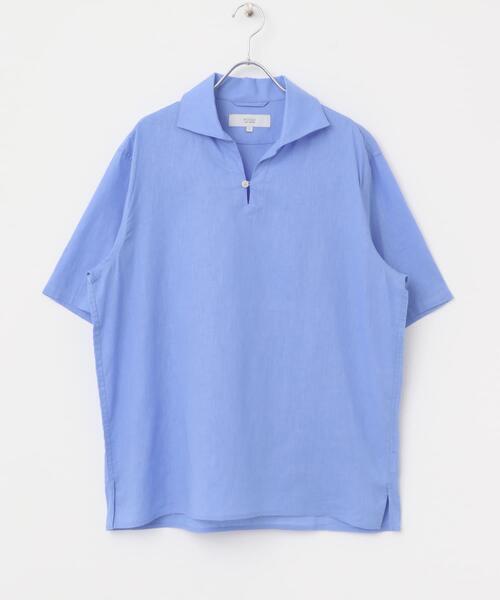 セール】『XLサイズあり』リラックスコットンリネンスキッパーシャツ