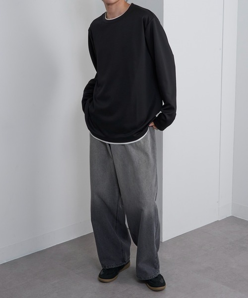 セール】【HAUS】ストレッチカルゼレイヤードTシャツ（Tシャツ